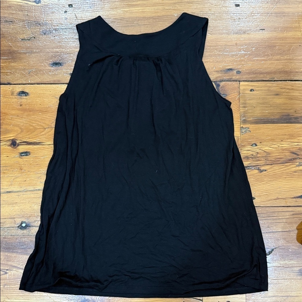 Dress Barn Black sleeveless Tank with Beaded Detail NWT size large Y2K - Picture 8 of 8